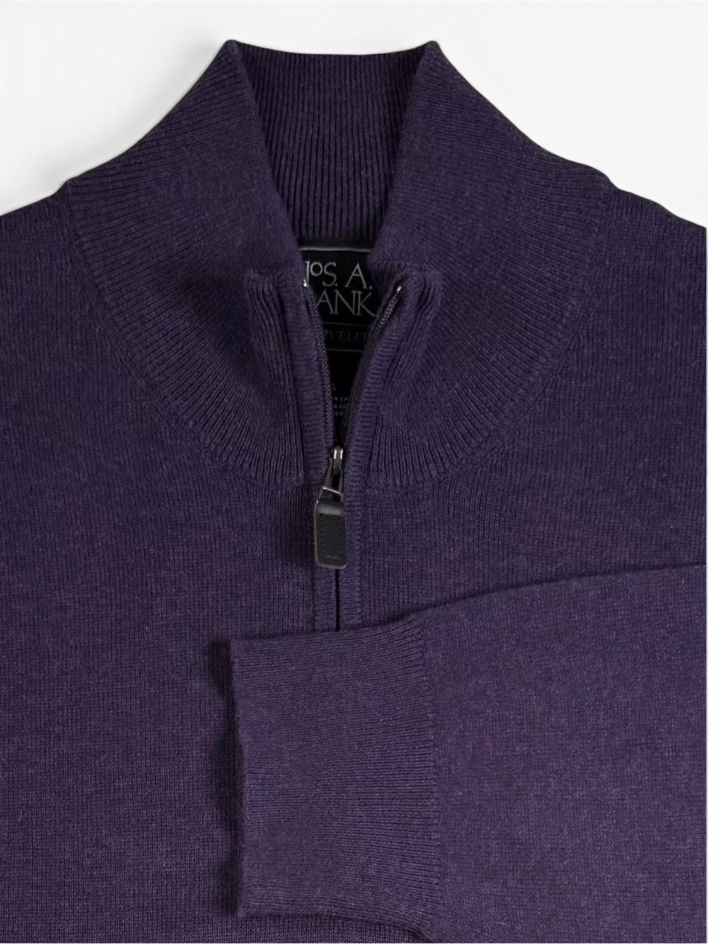 Jos. A. Bank Traveler Pima Cotton Quarter-Zip Purple Men’s L